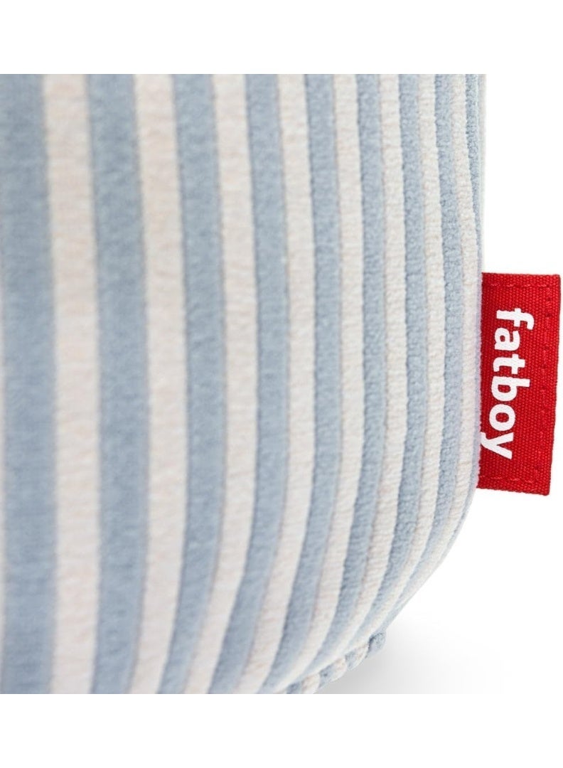 Fatboy Point Terry Small Pouf, Suitable for Indoor Use, Use as a Side Table or Luxury Ottoman (35 x 50 cm, Blizzard Blue Creme) - Image 2